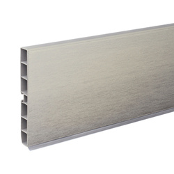 Socle de meuble de cuisine en PVC 150mm INOX 1.5mb