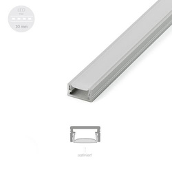 Profil ALU MODEL H 2m + diffuseur satiné