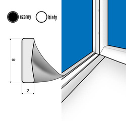 SEAL Rubber Foam EPDM Porous Self-adhesive 8x2mm Micro-rubber BLACK