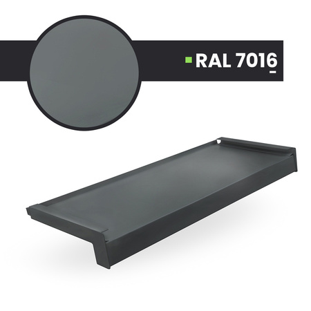 Appui de fenêtre extérieur en aluminium ALU Anthracite RAL 7016 Largeur 35cm