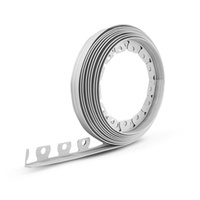 Bordure de jardin Flexible Rant 10m Hauteur 40mm GRIS CLAIR Set avec piquets