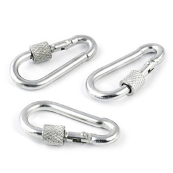 Mousqueton de corde 120mm avec cran de sécurité Zincé 11mm