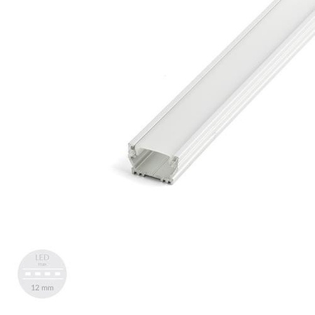 Profilé LED ALU UNI 1m - 2m + Abat-jour laiteux