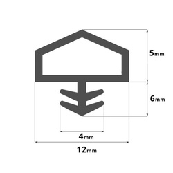 Joint de porte pour fenêtres KD 11 12x5mm BRONZE