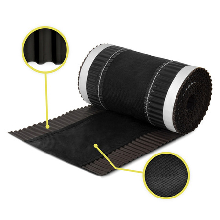 Première bande faîtière rouleau toit faîtière faîtière rouleau faîtière 5mb largeur 390mm RAL 8019 BROSSE FONCÉE