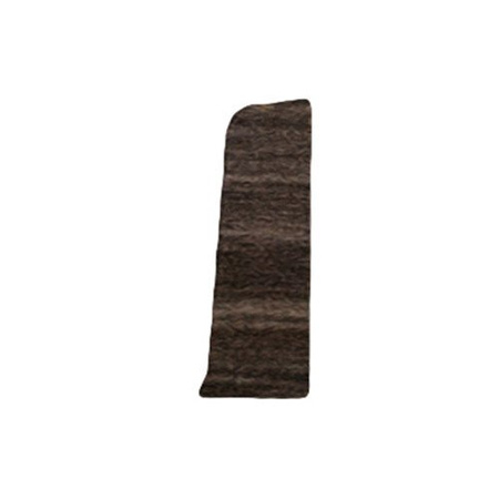 Terminaison droite pour plinthe en PVC de 55 mm WENGE
