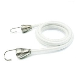 CORDE ELASTIQUE AVEC CROCHET Corde caoutchouc Expanseur BLANC 4mm