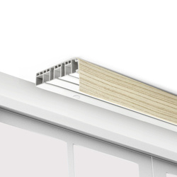 Plaque de recouvrement 50mm pour rails de rideaux PVC BLANC 1m