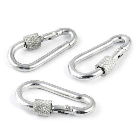 Mousqueton de corde 120mm avec cran de sécurité Zincé 11mm