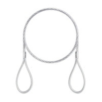 Câble d'acier en PVC transparent avec boucles Corde à œillets 4/6mm 6x7