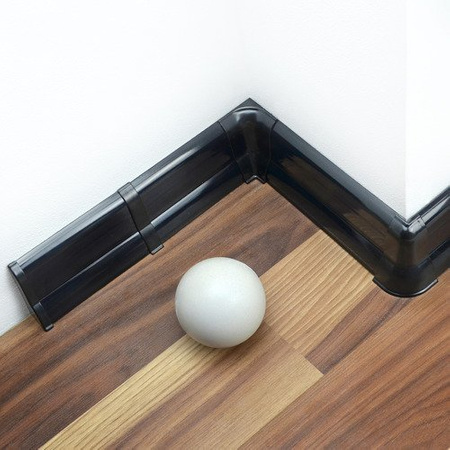 62mm PVC plinthe de sol ÉCHANTILLON VERRE NOIR