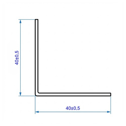 PVC Angle de protection 40x40mm NOIR 1m 
